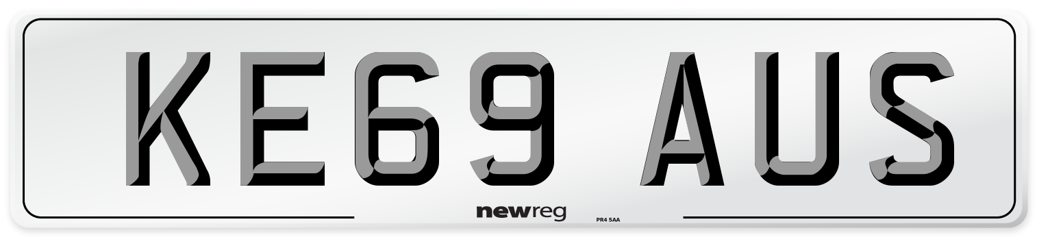 KE69 AUS Number Plate from New Reg